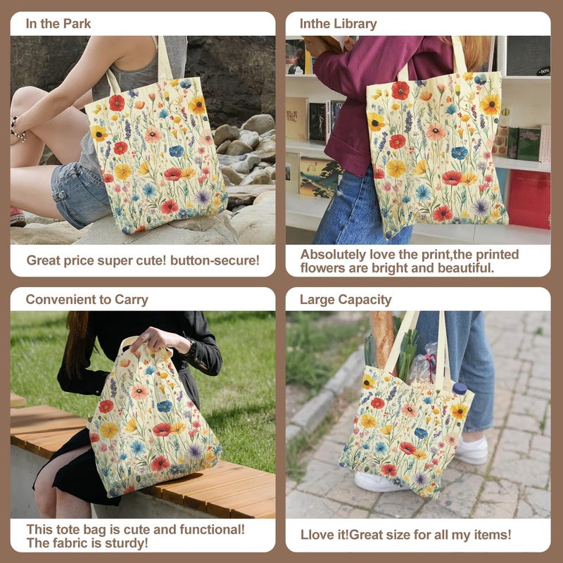 ANNA QUEEN Cat Tote Bag Shoulder Bag Handle Bag for Gym Yoga Picnic Beach Kitchen Reusable - Image 5